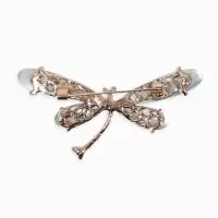 Брошь &laquo;Стрекоза&raquo;, граненые крылья, синяя в золоте