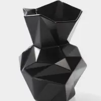 Ваза настольная керамика "Анхель" 20х12 см, чёрный