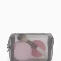 Косметичка дор Сетка 18*7,5*10, отд на молнии, серый Косметичка дор Сетка 18*7,5*10, отд на молнии, серый