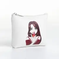 Кошелёк детский &laquo;Аниме fire&raquo;, монетница, на молнии, с рисунком, белый