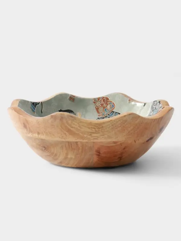 Салатник &laquo;Мудрый слон&raquo;, 20&times;20&times;8 см, дерево манго