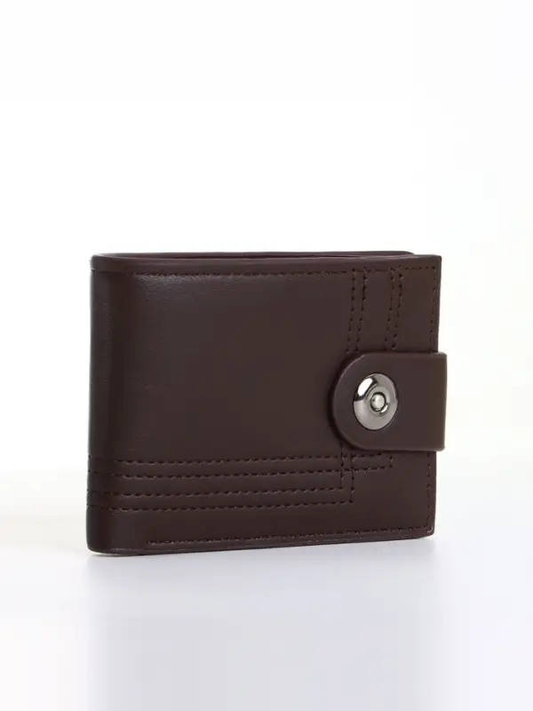 Портмоне мужское на магните, коричневое