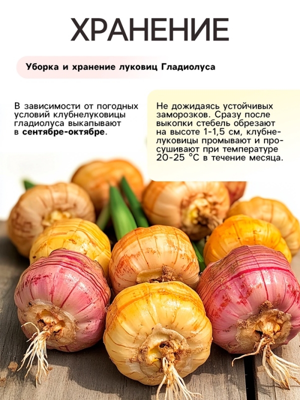 Гладиолус Низкорослый (мини) смесь сортов, луковица цветов в пакете с перфорацией, р-р 10/+ , 7 шт.