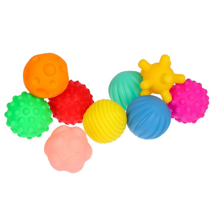 Подарочный набор развивающих, тактильных мячиков «Адвент-календарь», 9 шт., новогодняя подарочная упаковка, Крошка Я Подарочный набор развивающих, тактильных мячиков «Адвент-календарь», 9 шт., новогодняя подарочная упаковка, Крошка Я