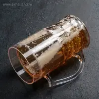 Кружка для пива охлаждающая, 600 мл, пластик, прозрачная