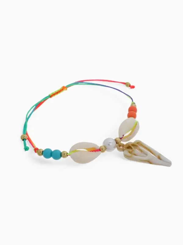 Браслет на нити &laquo;QF. Ассорти. Ракушки&raquo;, d=7 см, разноцветный в золоте