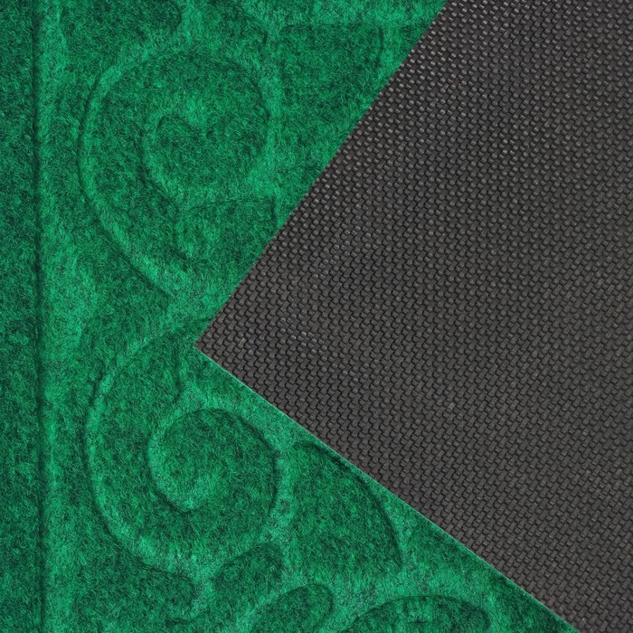 Коврик влаговпитывающий придверный без окантовки Доляна &laquo;Восточная сказка&raquo;, 40&times;60 см, цвет зелёный