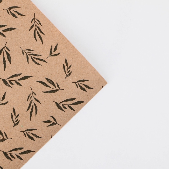 Бумага упаковочная крафт в рулоне &laquo;Ветки&raquo;, 0.5&times;8 м