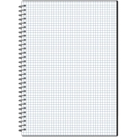 Бизнес-тетрадь А4 96л Attache гребень клетка пластик черн с тиснением