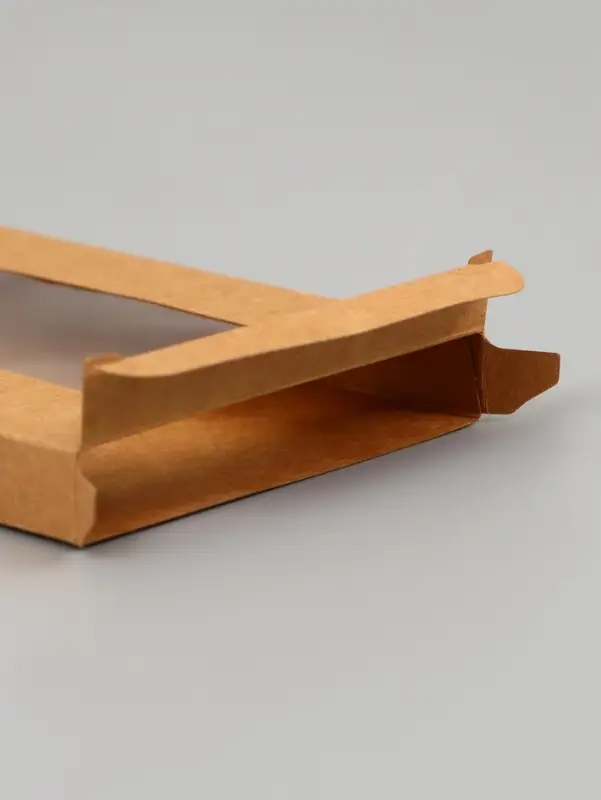 Коробка под плитку шоколада, крафт, с окном 17.1&times;8&times;1.4 см