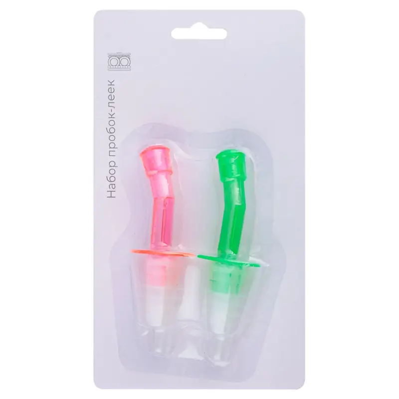 VETTA Набор пробок-леек 2шт для соуса/масла/уксуса, пластик, 10х3см