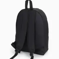 Рюкзак школьный на молнии, с карманом, однотонный, размер 30&times;14&times;41 см, чёрный