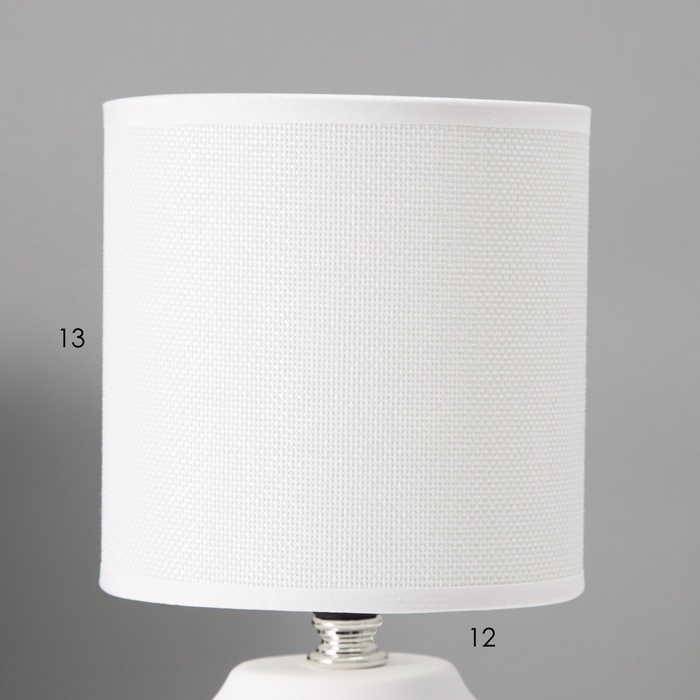 Настольная лампа с абажуром RISALUX «Румини», Е14, 40 Вт, белый, 13×13×27 см