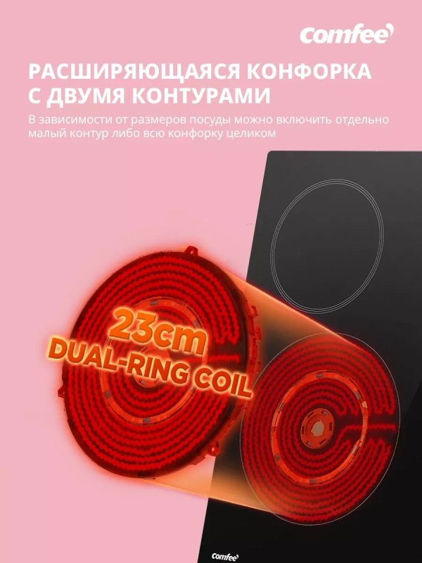 Электрическая варочная панель CEH611, 4 конфорки, расширение Электрическая варочная панель CEH611, 4 конфорки, расширение
