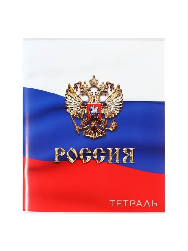 Тетрадь 96 листов в клетку, Calligrata &laquo;Россия&raquo;, серые листы, МИКС