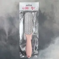 Пилка для пяток, овальная, лазерная, двусторонняя, 23 см, розовая