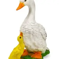 Садовая фигура из полистоуна &laquo;Утка с утёнком&raquo;, 31&times;24&times;13 см