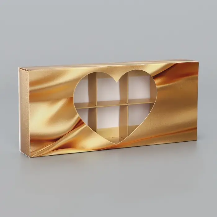 Коробка складная для 10 конфет &laquo;Тебе с любовью&raquo;, 9.8&times;22&times;3.5 см