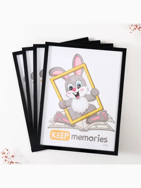 Набор фоторамок для фото 30&times;40 см Keep memories &laquo;Формат&raquo;, 4 шт., чёрный, (пластиковый экран)