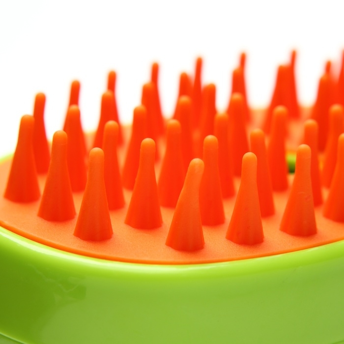 Паровая щетка-расческа для животных, с USB-зарядкой, зелёная Паровая щетка-расческа для животных, с USB-зарядкой, зелёная