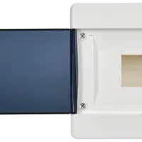 Корпус пластиковый навесной на 12 модулей ЩРН-П-12 IP41 UNION Compact черная прозрачная дверь