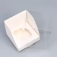 Коробка для 1 капкейка с прозрачной крышкой, 10.5×10.5×10 см, кондитерская упаковка