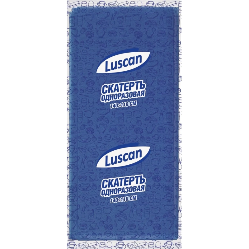 Скатерть одноразовая Luscan, 110х140см, синяя