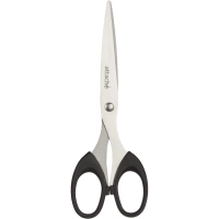 Ножницы Attache 169 мм с пластик. эллиптическими ручками,цвет черный