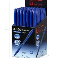 Ручка шариковая ErichKrause U-109 Original Stick&Grip, узел 1 мм, синяя