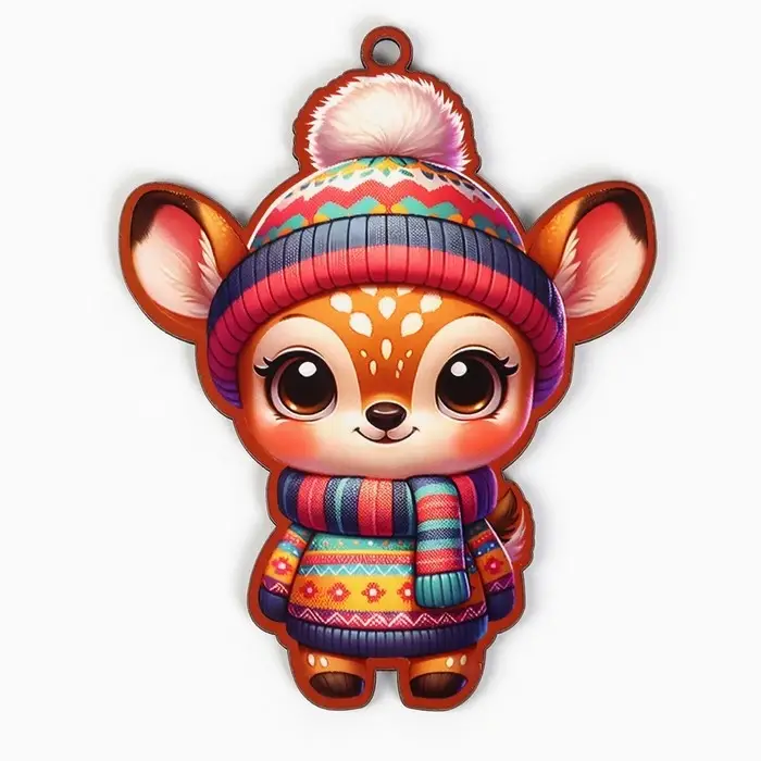 Ёлочная игрушка новогодняя «Олененок», на Новый год, 8 х 10 см Ёлочная игрушка новогодняя «Олененок», на Новый год, 8 х 10 см