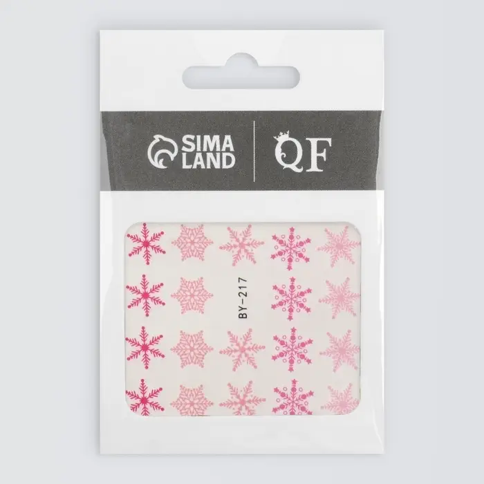 Слайдеры для ногтей «Снежинки», розовые Слайдеры для ногтей «Снежинки», розовые