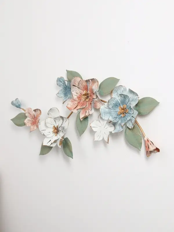 Декор настенный металл  Декор настенный металл "Цветочная ветвь" 103,5х6х51 см