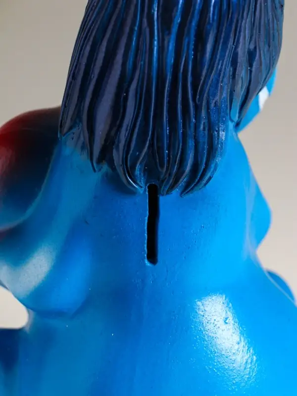 Копилка "Лошадь с сердцем" 23.5 см, синий