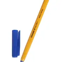 Ручка шариковая Schneider. Tops 505 F, синий стержень, узел 0.8 мм, светостойкие чернила, оранжевый корпус