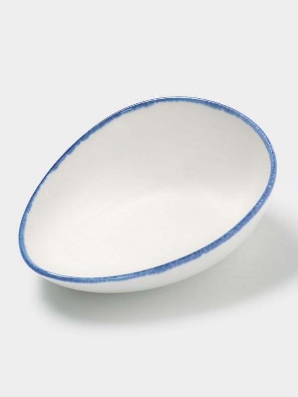 Салатник Blue Lagoon Magistro 22 см, 22.3×17×9 белый, синий