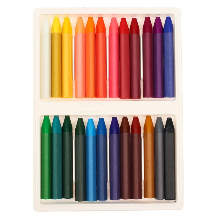 Пастель масляная 24 цвета,  Пастель масляная 24 цвета, "Луч" Школа творчества, трёхгранная