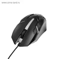 Мышь Defender Cyber MB-560L, игровая, проводная, оптическая, подсветка, 3 кнопки, 1600 dpi, черная