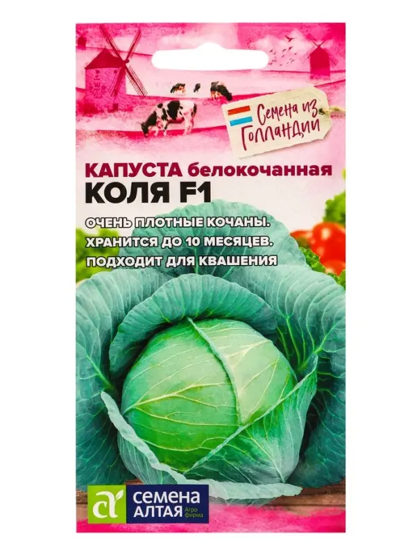 Семена Капусты белокочанной &laquo;Коля&raquo;, F1, 10 шт., &laquo;Семена Алтая&raquo;