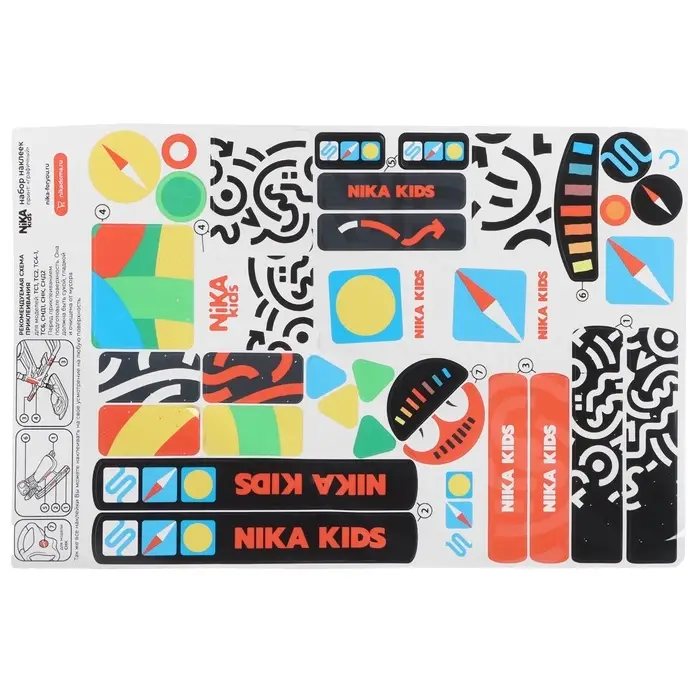 Снегокат с колёсами «Тимка спорт 6 Графичный», ТС6/ГФ, с родительской ручкой, со спинкой и ремнём безопасности