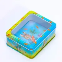 Шкатулка металлическая &laquo;Зайчик в синем жакете с морковью&raquo;, 13.5&times;11&times;5 см