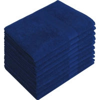 Набор полотенец махровых бордюр 440 г/м2, 50х90 темно синий, 10шт