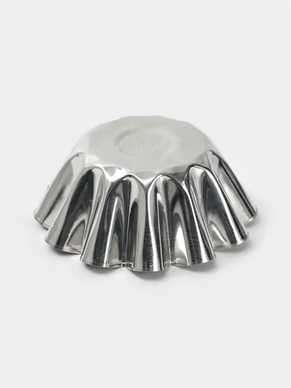 Форма для выпечки ромовой бабы, d=13 см, h=5.4 см, жесть, серебристая