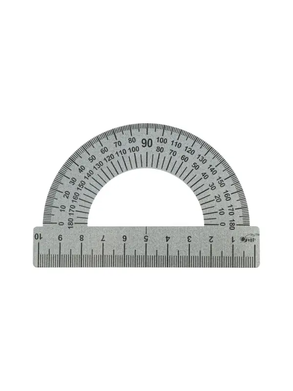 Транспортир металлический Calligrata, 10 см, 180&deg;