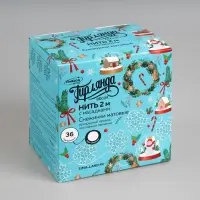 Гирлянда &laquo;Нить&raquo; 2 м с насадками &laquo;Снежинка матовая&raquo;, IP20, прозрачная нить, 36 LED, свечение белое, 220 В