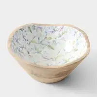 Салатник &laquo;Оттенки сирени&raquo;, 23&times;23&times;10.5 см, дерево манго