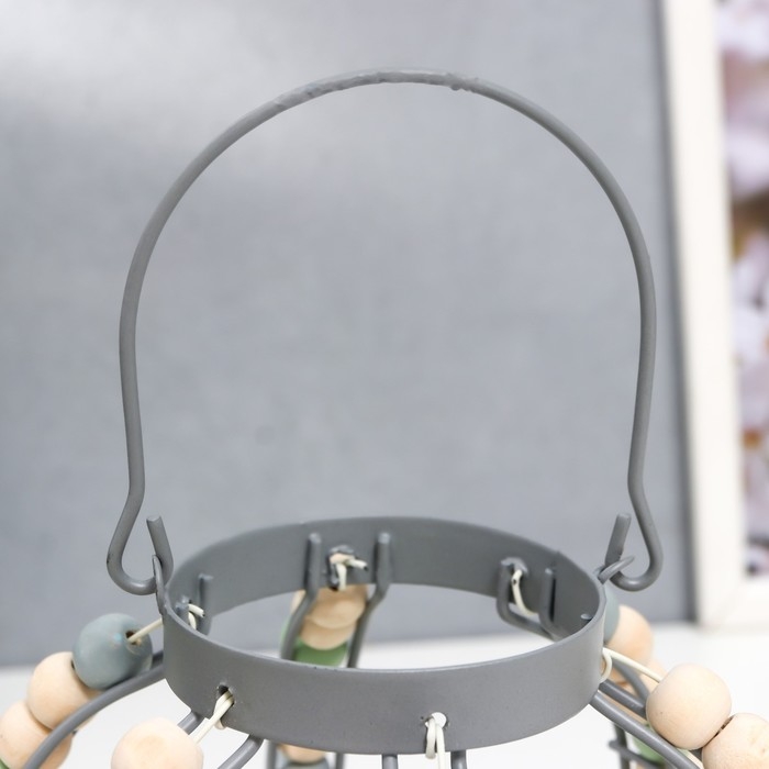 Подсвечник металл, стекло на 1 свечу Подсвечник металл, стекло на 1 свечу "Фонарь. Бохо" серый 19х15,5х13 см