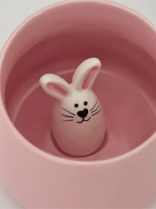 Кружка Доляна &laquo;Зайчик&raquo;, 360 мл, керамика, розовая