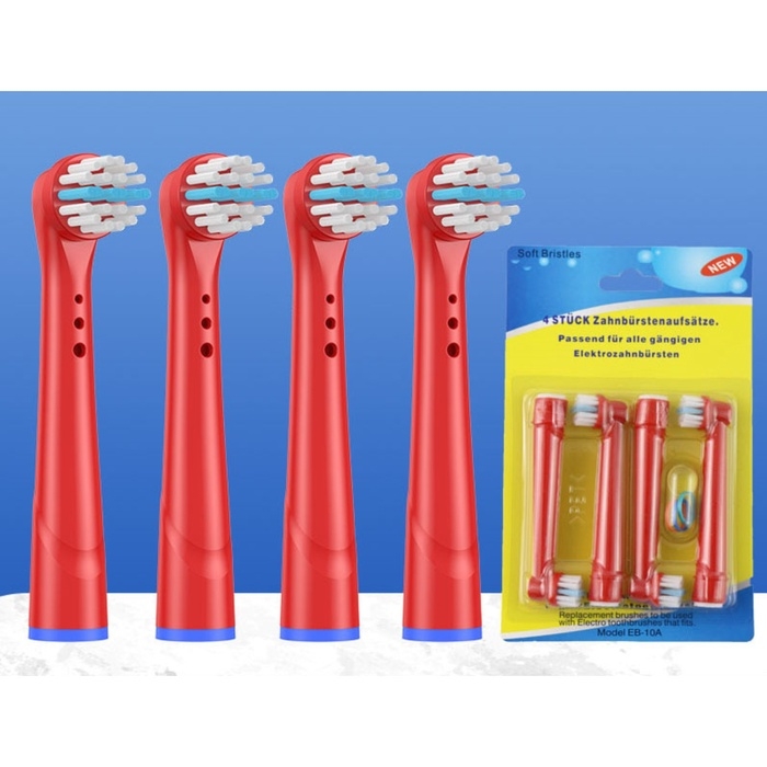 Насадки для электрической зубной щетки, для мягкой очистки, 4 шт., в наборе Насадки для электрической зубной щетки, для мягкой очистки, 4 шт., в наборе