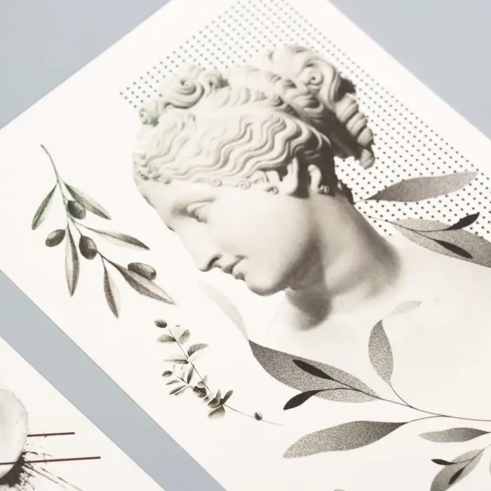 Переводные татуировки «Скульптура», временные, 2 листа, тату — 9 шт.