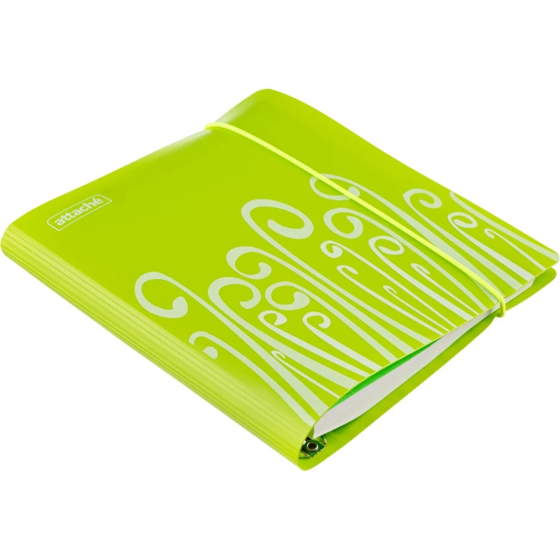 Бизнес-тетрадь А5,120 л,пласт обл,на рез,с разд, ATTACHE FANTASY,салат